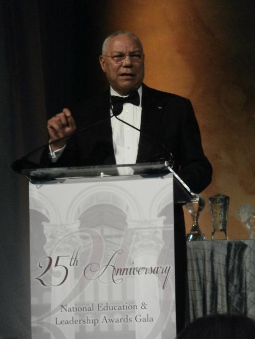 General Colin L. Powell delivering his acceptance speech